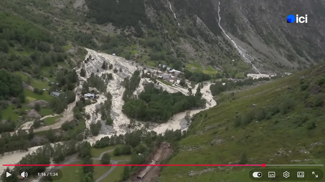 Crue torrentielle, hameau de la Bérarde 2024